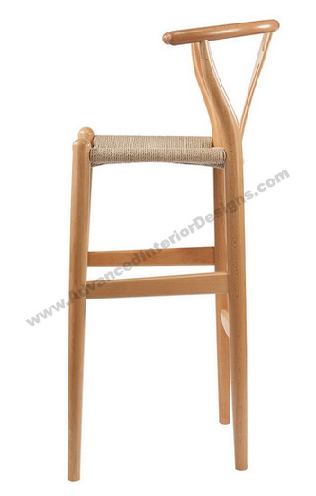 wishbone stool natural 3